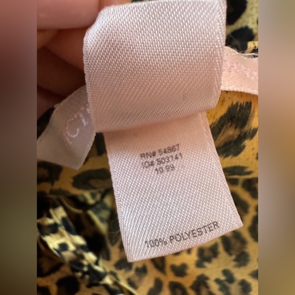 VICTORIA'S SECRET Leopard Print Satin Medium Chemise Full Length Lingerie.  E33 - Picture 13 of 15